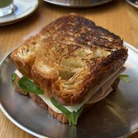 sandwich with vegan cheese & ham  at Magma Bakery Lab  in Barcelona