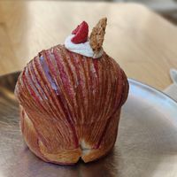 Raspberry, cheesecake croissant at Magma Bakery Lab  in Barcelona