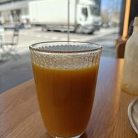Mango, passion fruit juice/smoothie at Magma Bakery Lab  in Barcelona