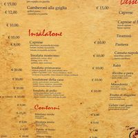 Menu Jan 2025 at E Vicchiarelle Dal 1903 in Naples