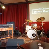 The club stage at Bravo Caffè in Bologna
