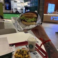The burger  at Vegan Burger - Al Ghurair Centre in Dubai