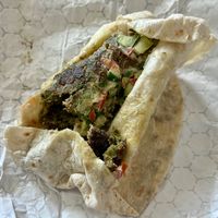 Falafel wrap at Vegan Burger - Al Ghurair Centre in Dubai