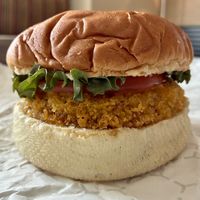 Chicken Caesar burger  at Vegan Burger - Al Ghurair Centre in Dubai