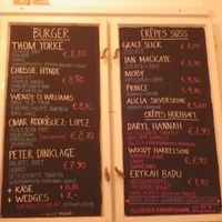 Menu at Let It Be in Berlin