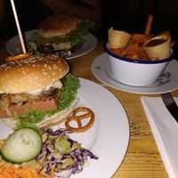 Burgers & fries at Let It Be in Berlin