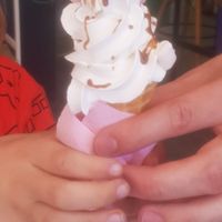 'Mr Whippy' with caramel sauce and marshmallows at Peas and Libertea in Whitley Bay