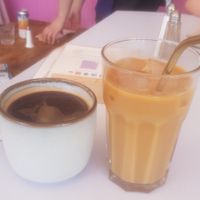 Good coffee and iced oat latte at Peas and Libertea in Whitley Bay