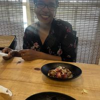 Birthday desert. So grateful for the team making my mother’s birthday special 🙏🏽  at Vegan On The Island - Pop up in Longwood