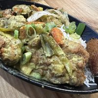Curry fried no chkn   at Vegan On The Island - Pop up in Longwood