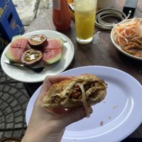 Vegan Tofu Bahn Mi, best vegan Bahn Mi I have had in Vietnam by far!   at May's Restaurant & Coffee Booking Office in Hoi An