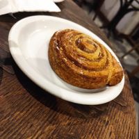 Cinammon roll at Massolit Budapest Books and Café in Budapest