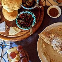 Vegan cheeses, croissant, scones, sweet & savoury #Veganuary at La Casa del Gelsomino in Ragusa
