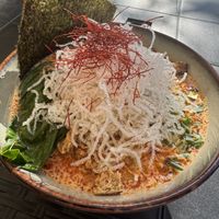 Tahini based broth, extra spice  at Dozo Vegan Ramen - Hrubieszowska in Warsaw