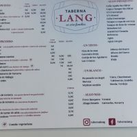 Menú at Taberna Lang in Rincon De La Victoria