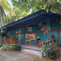 Le restaurant, ouvert, bel emplacement tranquille et ombragé #Veganuary at Licuados Ananda in Chinandega