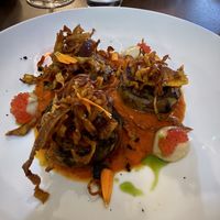 Vegan scallops   at Sage  in Westport