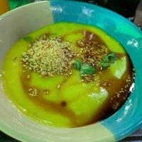 Tohu Pyaw  (rice noodles with a kind of thick bean sauce) at Burmese Noodle in Bangkok