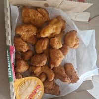 Crispy coated cauliflower with a hot buffalo sauce dip at Papa Johns in Wilmslow