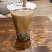 Vegan dirty milk ( oat milk ) tea   at Sau in Antibes
