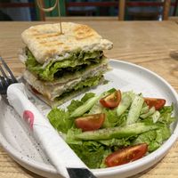 Vegan panini with grilled veg  at Hveggie in Hanoi