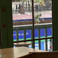 Juliet balcony seating 😅  at Hveggie in Hanoi