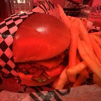 Breakfast burger special with fries   at Francis Burger Joint  in Minneapolis