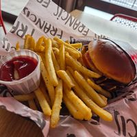 "Garlic Girl" in house made black bean burger at Francis Burger Joint  in Minneapolis