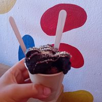 Chocolate ice cream with brownie at Severina na Augusta  in Sao Paulo