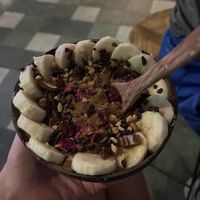 Snickers bowl — such a tasty treat!   at Roots Restaurant in Manuel Antonio