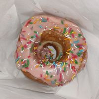 Strawberry doughnut - sooo yum at Todco in Richmond