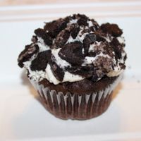 Vegan cookies and cream cupcake at Green Vegetarian Cuisine in Houston