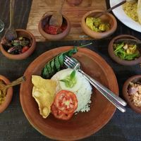Vegetable curry (6 dishes) at Sigiri Rock View Point - the Restaurant in Sigiriya