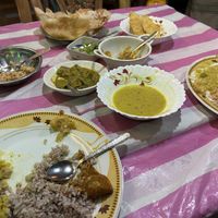 All of this is 1 curry for 1 person! So you get to try different sri lankan curries at once  at The Veggie Hut in Dikwella