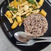 Mushroom and Tofu stirfry at Vegan 108 - มังสวิรัติร้อยแปด in Bangkok