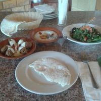 tabulleh, hummus, kibbeh and pita bread at their Playa Blanca location at Beirut in Panama City