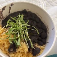 vegan rice and beans   at El Jefe Desert Cantina in Palm Springs