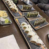 Avocado, mushroom, yam yam roll  at Sushi Luma in Petaluma