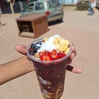 I have no idea of why i did that with my hand haha at Arazá Café in Punta Del Diablo