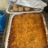 Delicious lasagna for a catering order.   Orders can be placed throughout the week by calling Aziza!  at Ay Ay Aytalness in St Croix