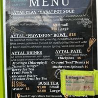 Menu!  at Ay Ay Aytalness in St Croix