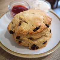 Scone, cream and jam 😋 at Harvest Moon Suffolk in Ipswich