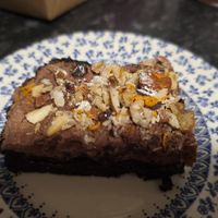 Chocolate orange nut slice at Harvest Moon Suffolk in Ipswich