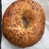 Garlic bagel  at Hey Bagel  in Seattle