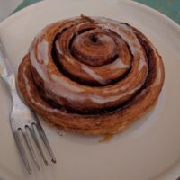 cinnamon roll at Sattva Naturbageriet in Stockholm