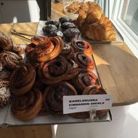 Vegan cinnamon roll! at Sattva Naturbageriet in Stockholm