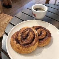 Famous cinnamon buns at Sattva Naturbageriet in Stockholm