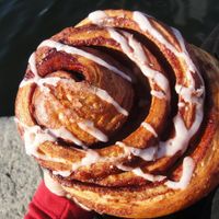 a swedish speciality with cinnamon at Sattva Naturbageriet in Stockholm