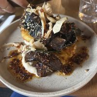 Mushrooms on hash  at Johnny Alloo in Ballarat