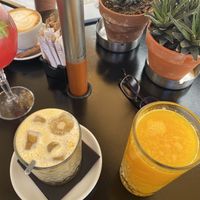 Melon cooler, iced latte with oat milk and fresh orange juicee  at Bohini - Coffee Shop & Restaurant in L-imgarr